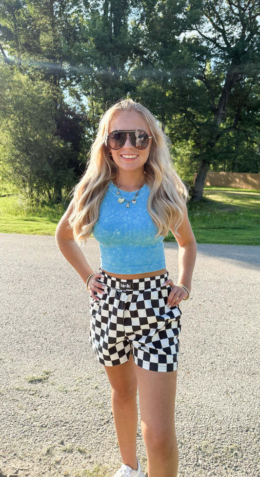 Black & White Checkered Boxer Shorts